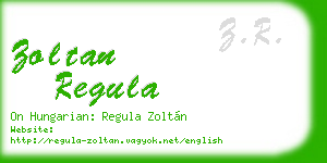 zoltan regula business card